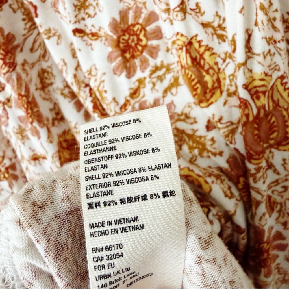 Free People | Olivia Long Sleeve Tunic Top Floral Print Boho Cottagecore Small - Picture 9 of 9